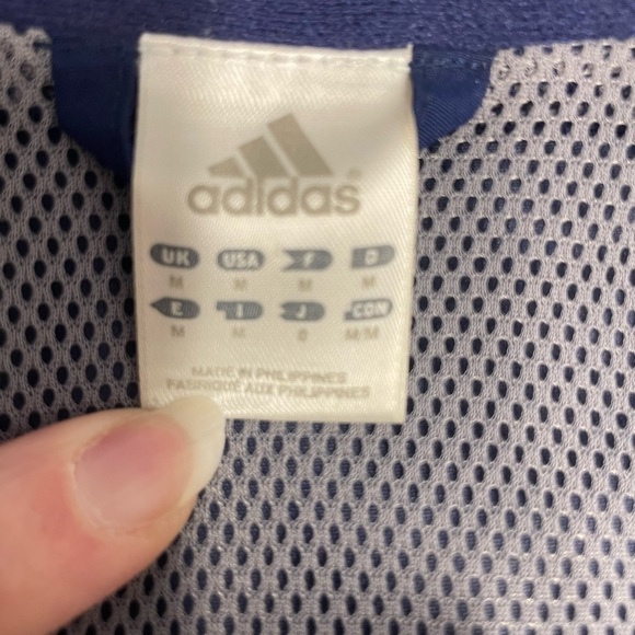 adidas men’s jacket size medium navy blue - Picture 2 of 2
